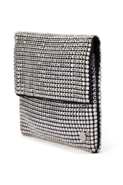 Dianna Soft Crystal Clutch - Black