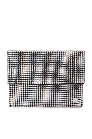 Dianna Soft Crystal Clutch - Black