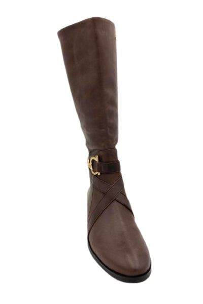 Tyler Knee High Boot - Chocolate Leather