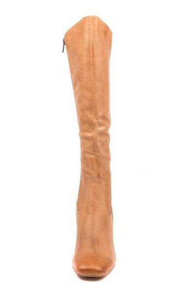 Young Knee High Boot - Tan Leather