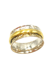 Eve Two Tone Spin Ring - Silver 925