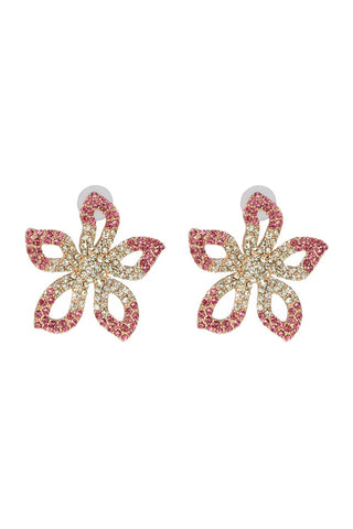 Felicity Flower Earring - Pink Tip
