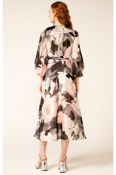 Finest Hour Wrap Dress - Dusty Rose Floral