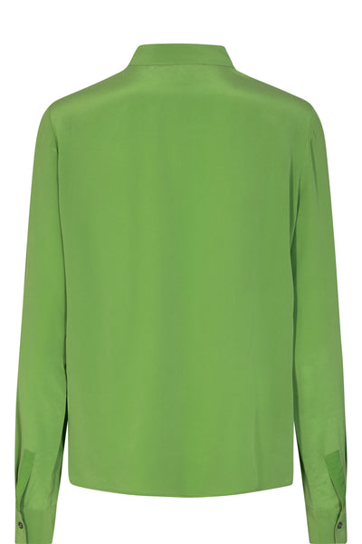Finley Silk Shirt - Forest Green