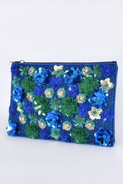 Flower Bomb Event Clutch - Blue Green