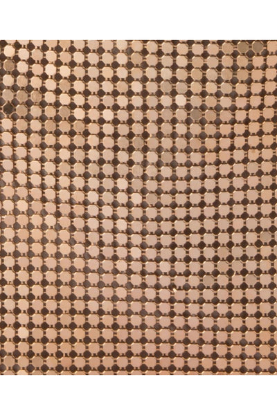 Gigi Flat Mesh Circular Handle Bag - Rose Gold