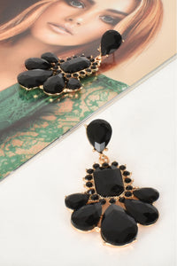 Hollywood Glamour Event Earrings - Black Gold