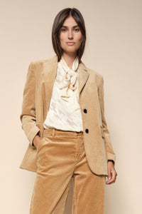 Ivory Soft Cord Blazer - Chipmunk