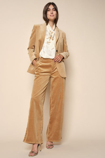 Ivory Soft Cord Blazer - Chipmunk