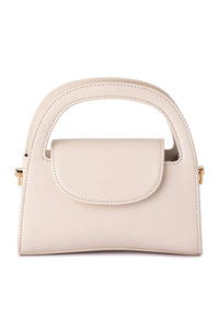 Ivy Curved Handle Bag - Ivory