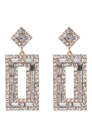 Jazlyn Crystal Drop Earrings - White