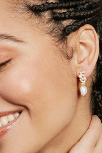 Jemma Pearl Earrings - Gold