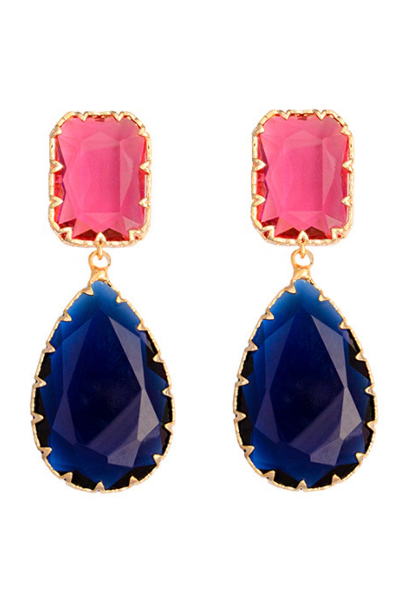 Jennifer Earring - Navy Pink