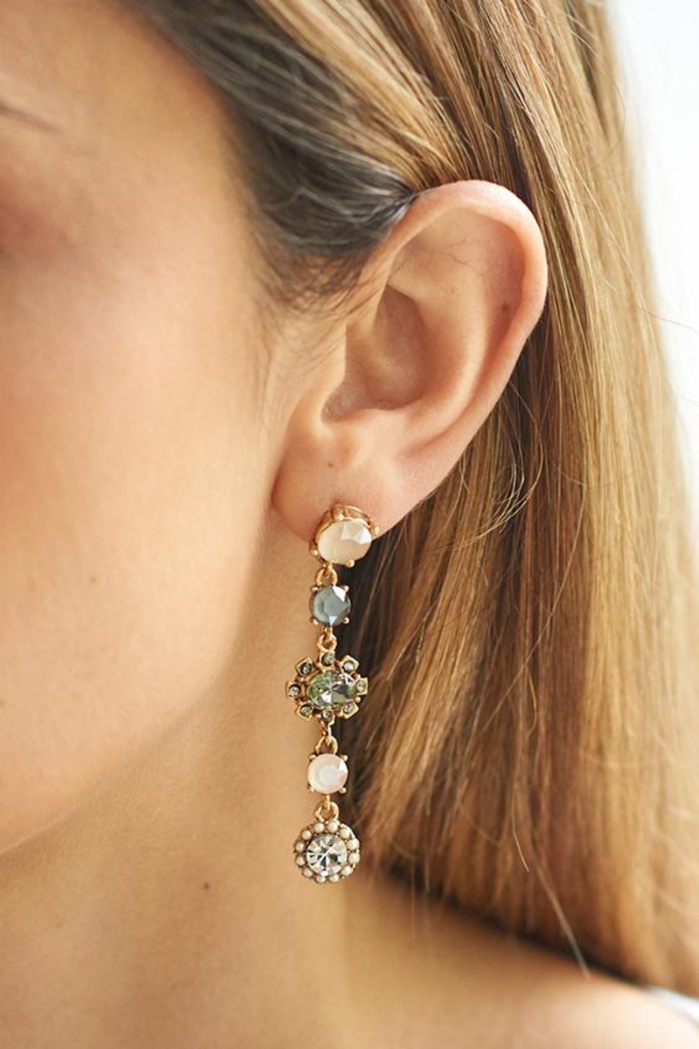 Jolie and Deen Marcella statement evening Swarovski Crystal Drop Earrings