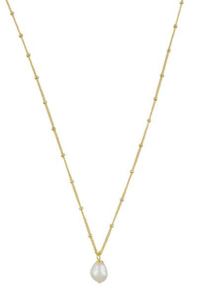 Rylee Single Pearl Necklace - Gold