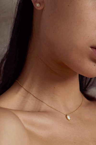 Skylar Opal Necklace - Gold
