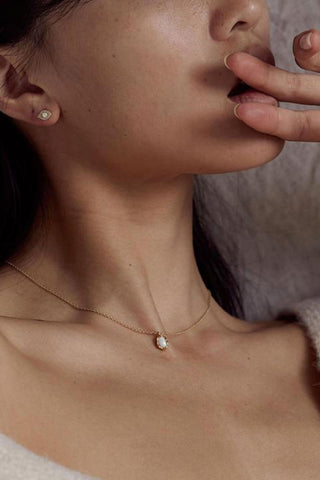 Skylar Opal Necklace - Gold