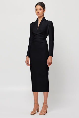 Justine Dress - Black Ponti