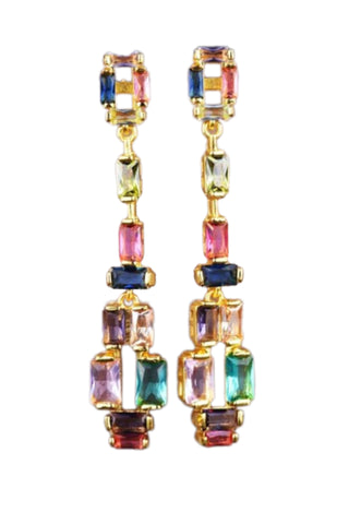 Kamilla Renaissance Crystal Drop Earring - Gold