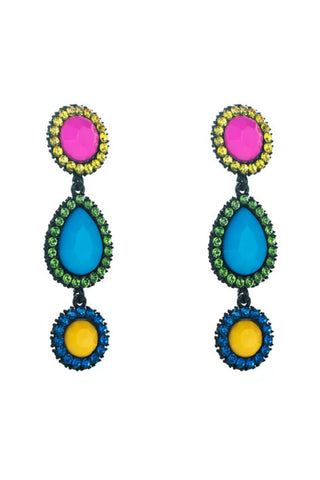 Kaydence Rhinestone Drop Earring - Bright