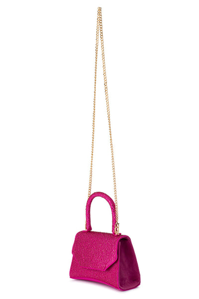 Kimmi Hotfix Top Handle Bag - Fuchsia Pink