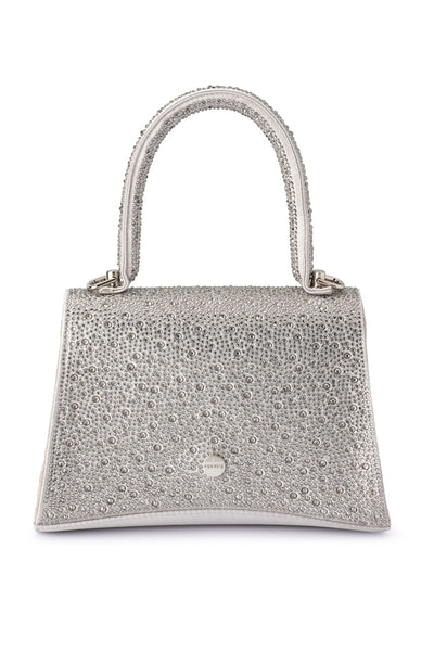 Kimmi Hotfix Top Handle Bag - Silver