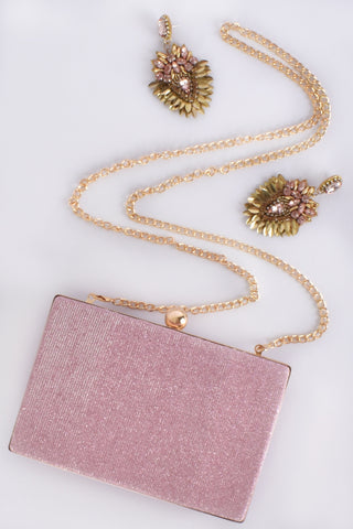 Kira Ball Top Structured Clutch - Lilac