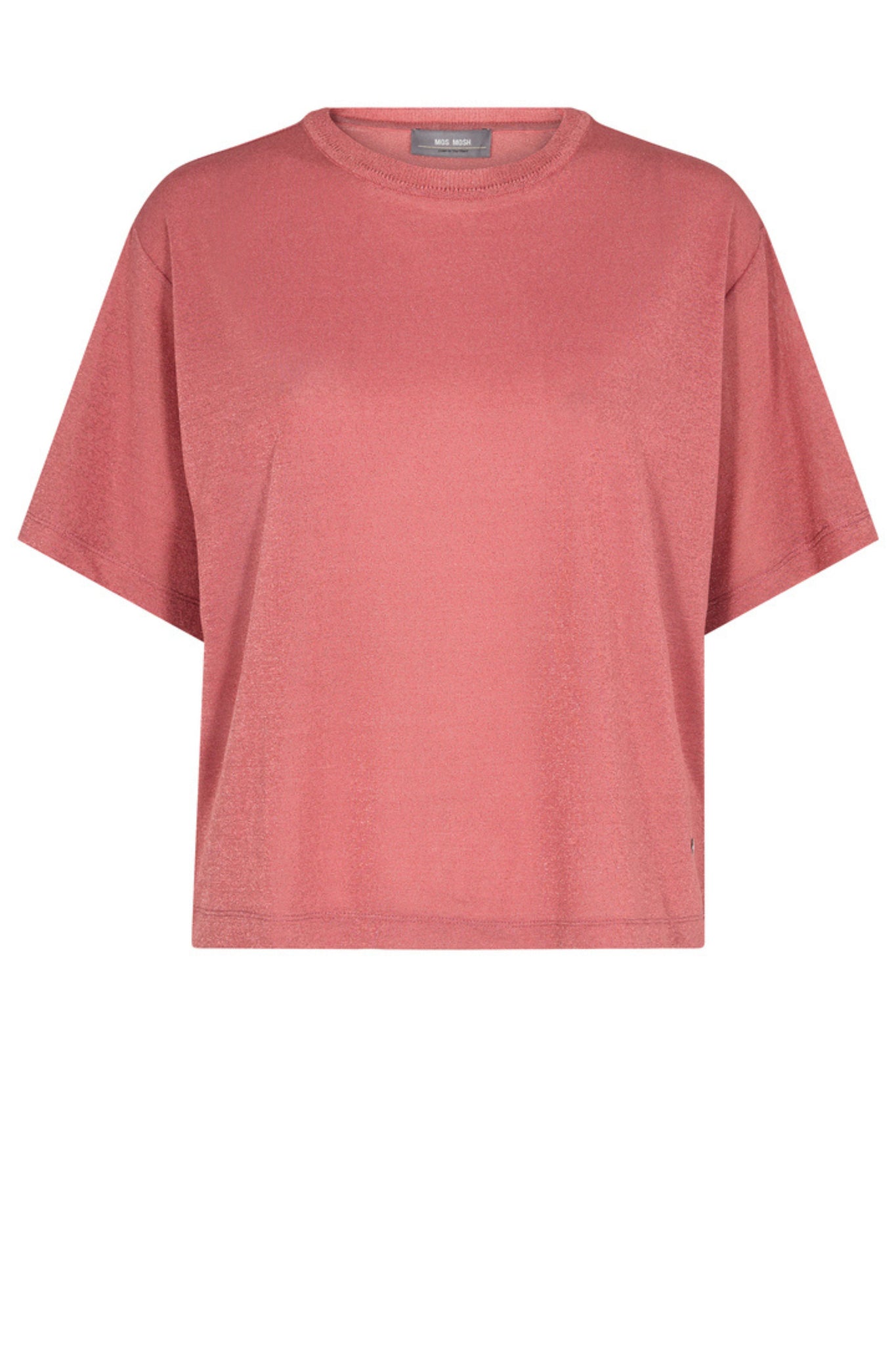 Kit O-SS Lurex Tee - Faded Rose