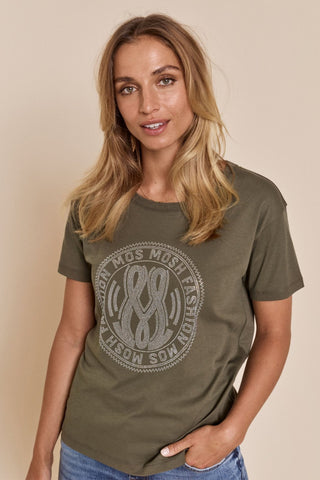 Leah Holi O-SS Tee - Grape Leaf