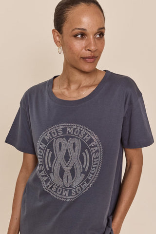 Leah Holi O-SS Tee - Ombre Blue