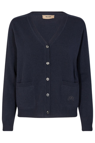 Leonora V-Neck Knit Cardigan - Salute Navy