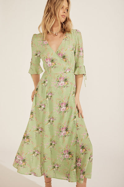 Levi Pia Wrap Midi Dress - Peppermint