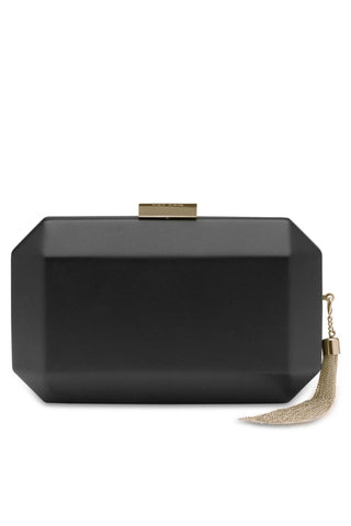 Lia Facetted Pod with Tassel - Black Gold