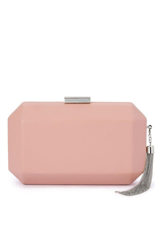 Lia Facetted Pod with Tassel - Blush Silver