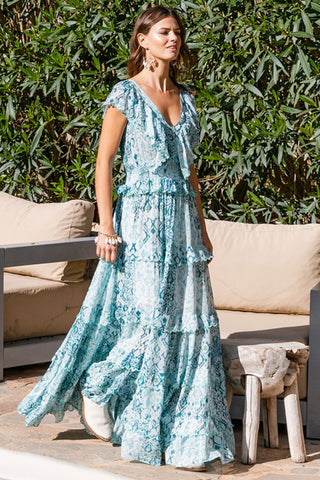 Lilas Maxi Dress - Blue