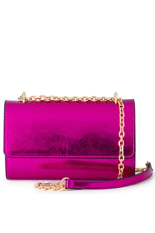 Liliana Foil Shoulder Bag - Fuchsia