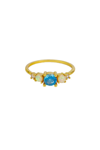Lina Opal Ring - Blue