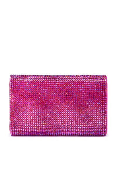 Liv Crystal Clutch - Fuchsia