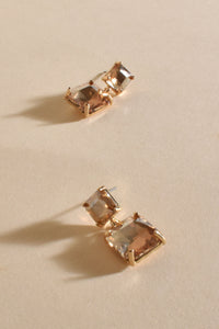 Lottie Drop Jewel Earrings - Champagne