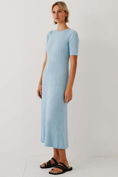 Lulu Knit Dress - Powder Blue