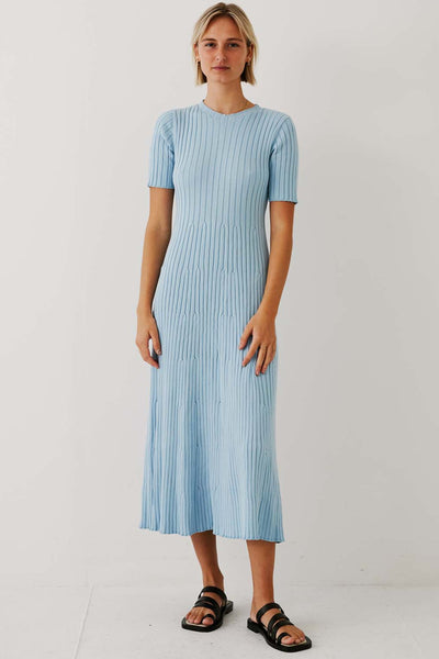 Lulu Knit Dress - Powder Blue