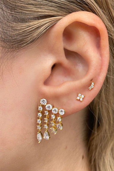 Lyssa Crystal Earrings - Gold