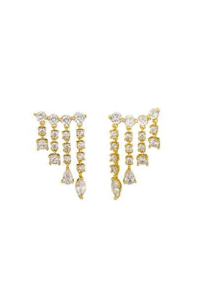 Lyssa Crystal Earrings - Gold