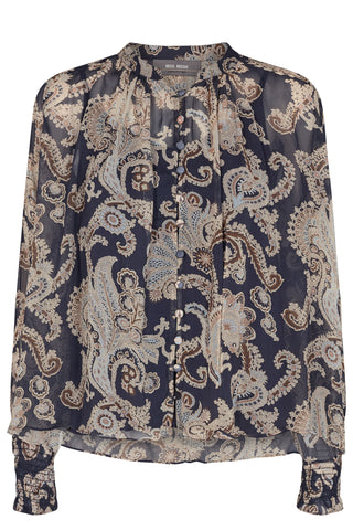 Macha Persia LS Blouse - Salute Navy
