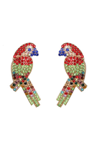 Marcelle Parrot Earring - Red