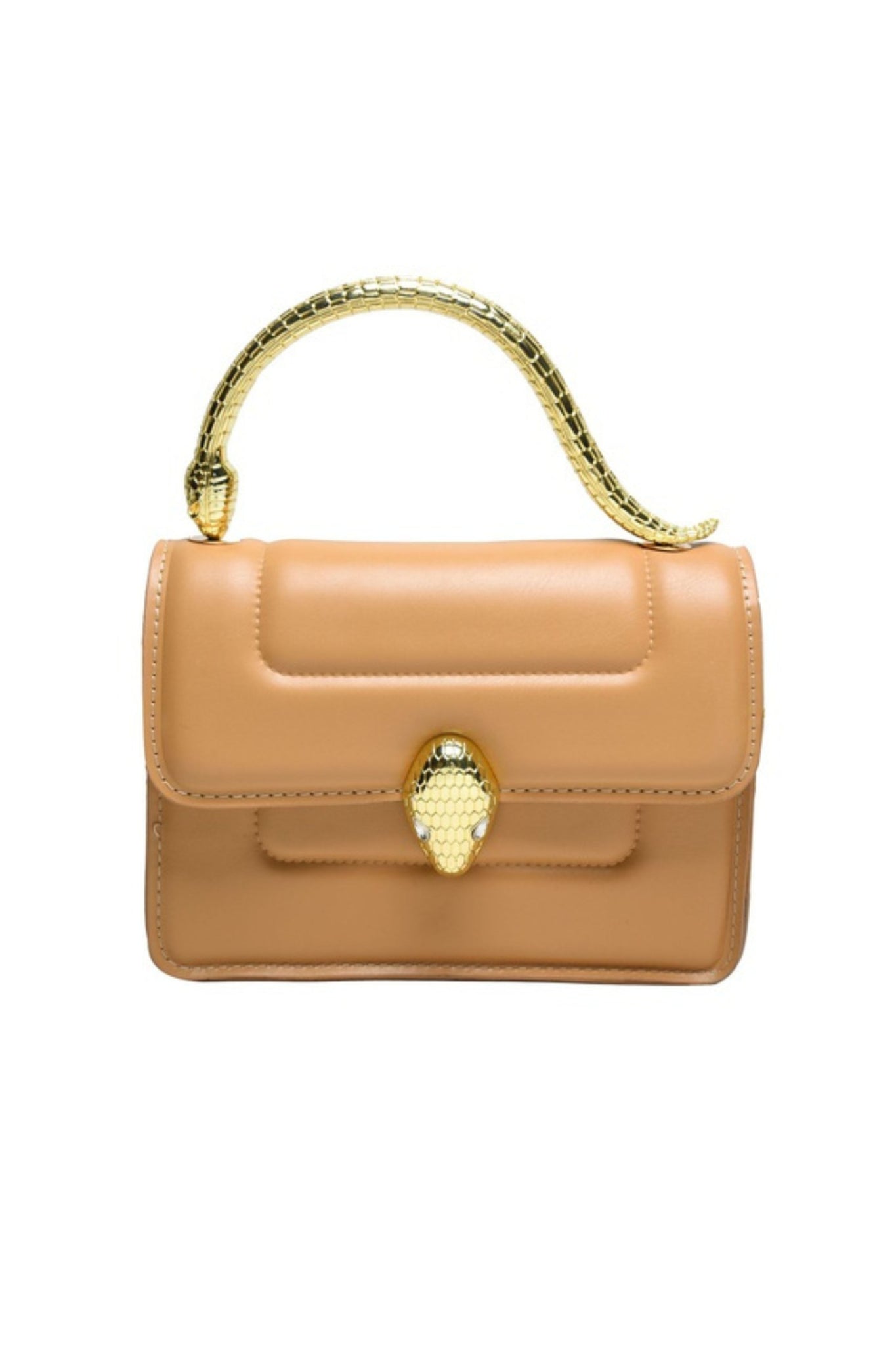 Medusa Top Handle Bag - Tan