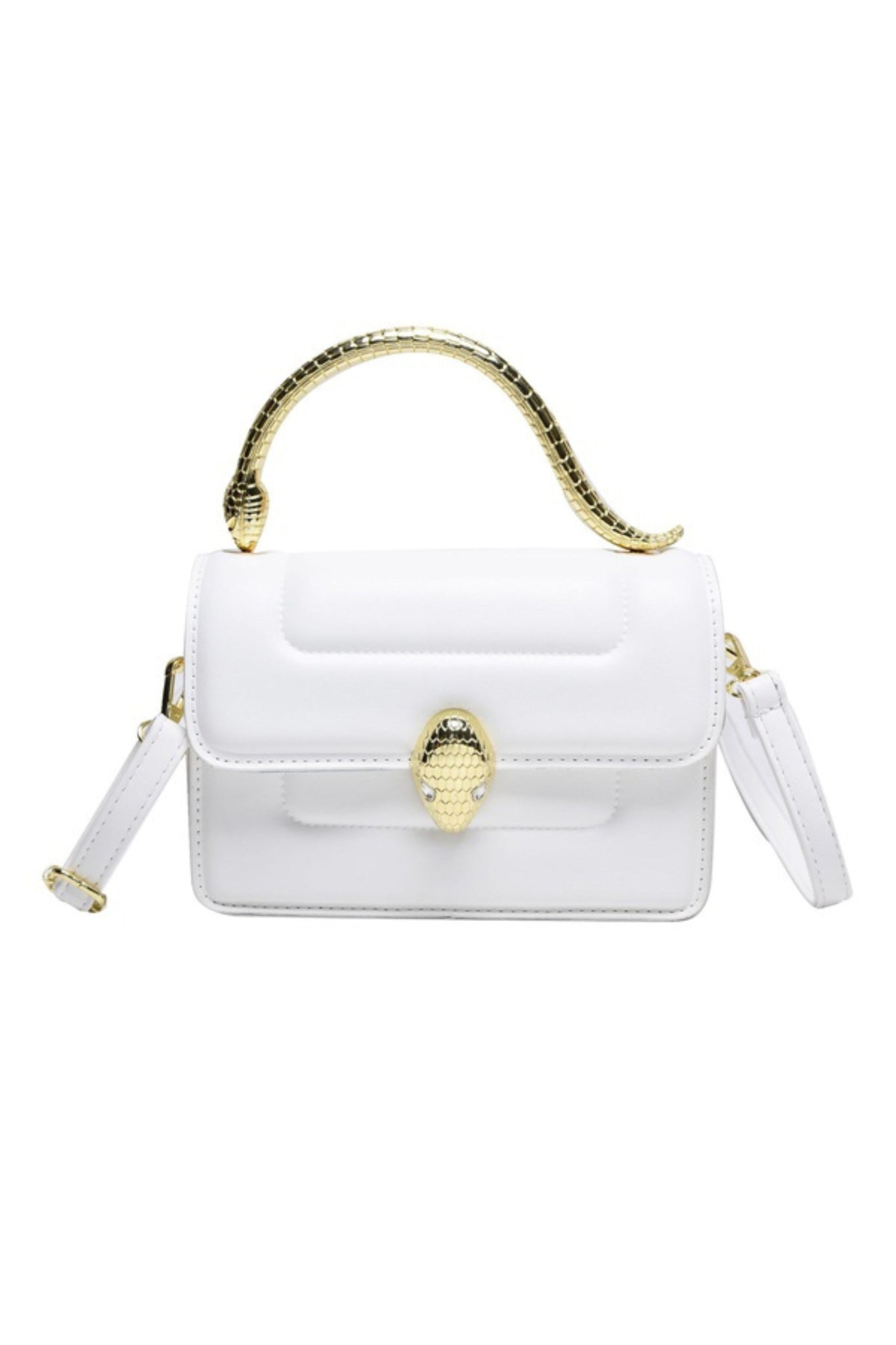 Medusa Top Handle Bag - White