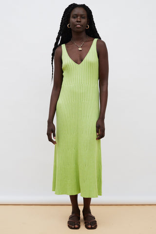 Mia Knit Dress - Lime Green