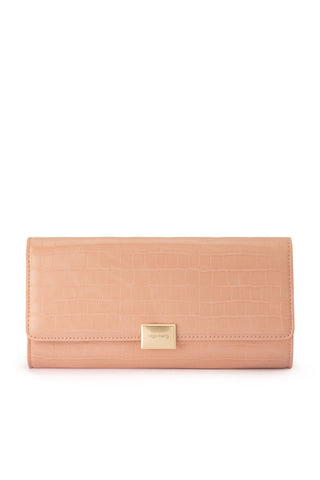 Miranda Embossed Clutch - Blush