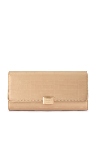 Miranda Embossed Clutch - Natural